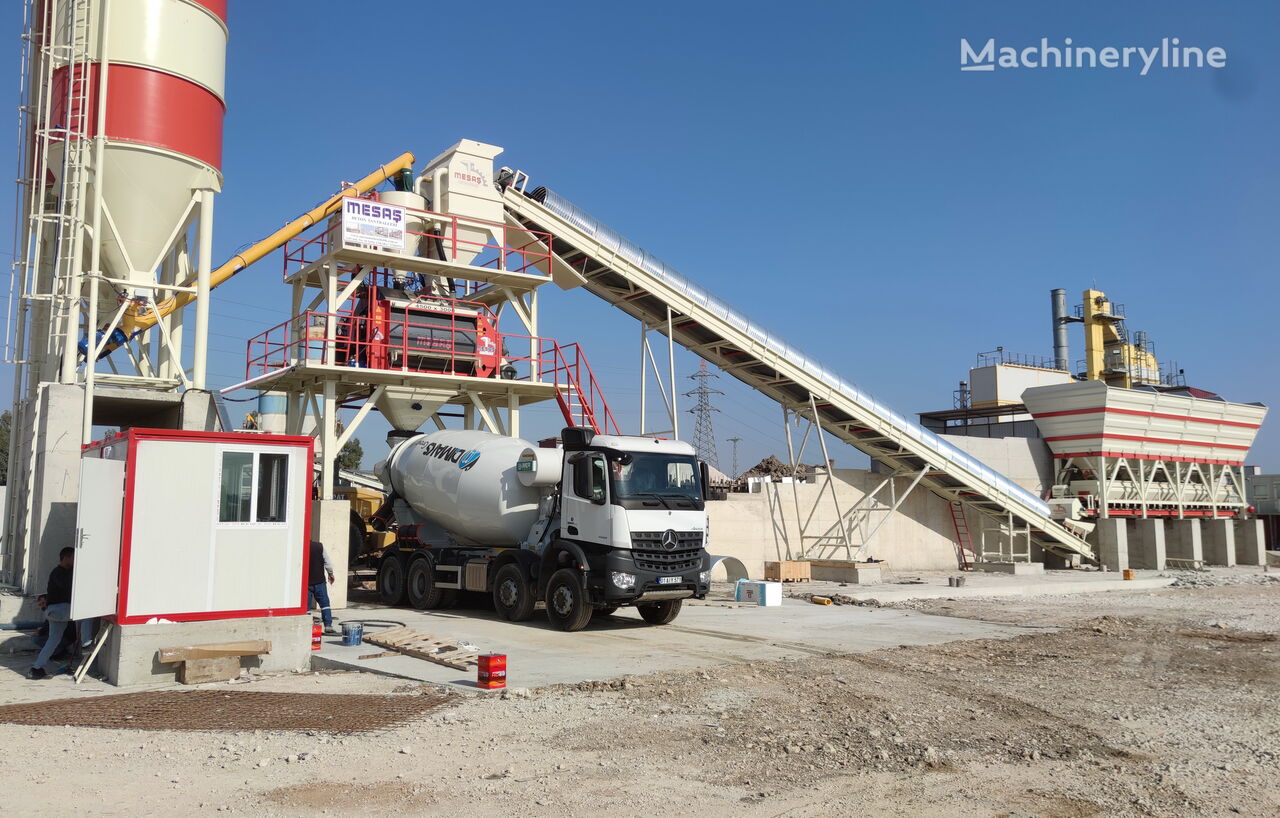 central de betão Mesas Concrete Plant 120 m3/h FIXED CONCRETE BATCHING PLANT novo