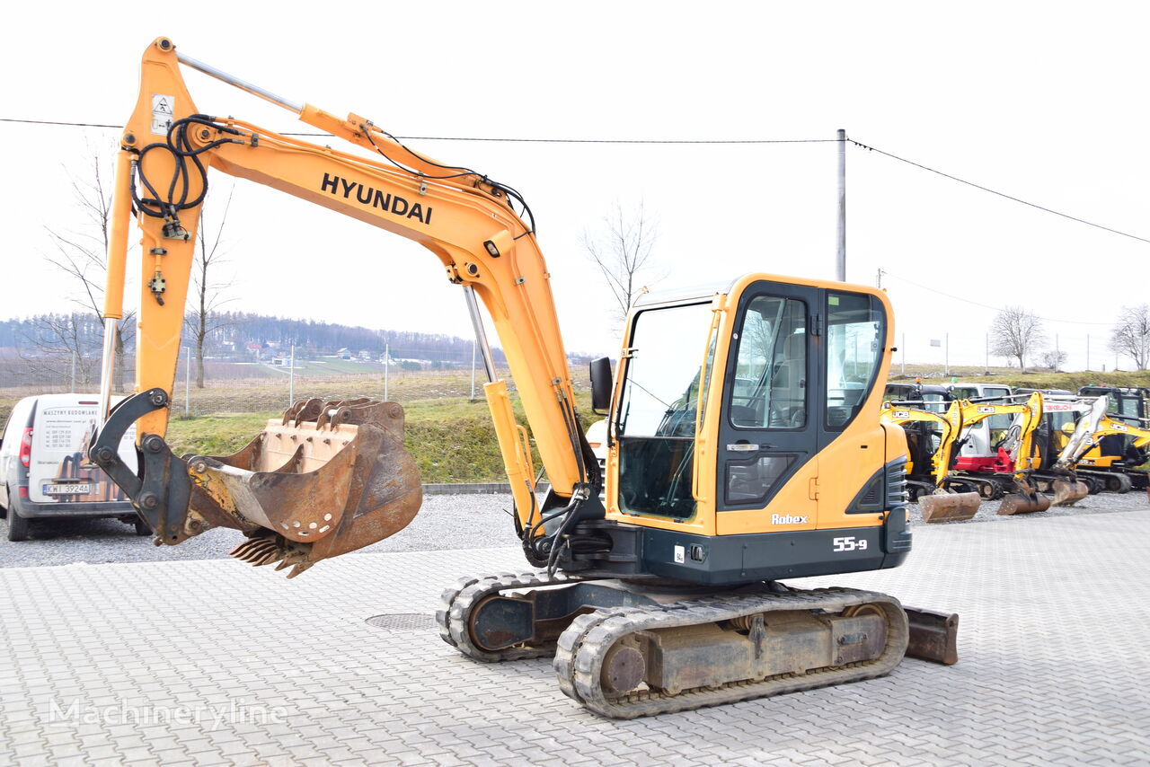 mini-escavadora Hyundai Robex 55-9 JCB 55Z-1  Kubota U55